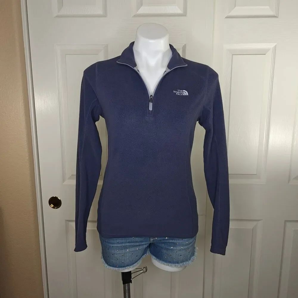 The North Face 1/4 zip fleece pullover top sz S